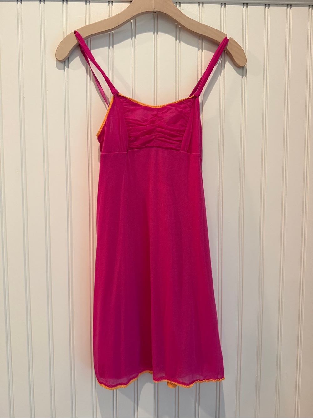 On Gossamer Hot Pink Slip with Orange Trim